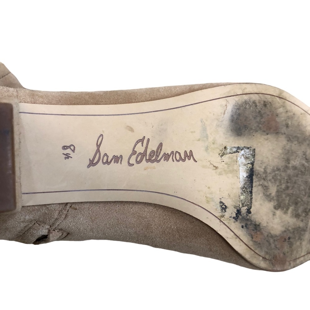 Sam Edelman Karlee Camel Suede Ankle Boots 8 1/2 - Picture 9 of 12